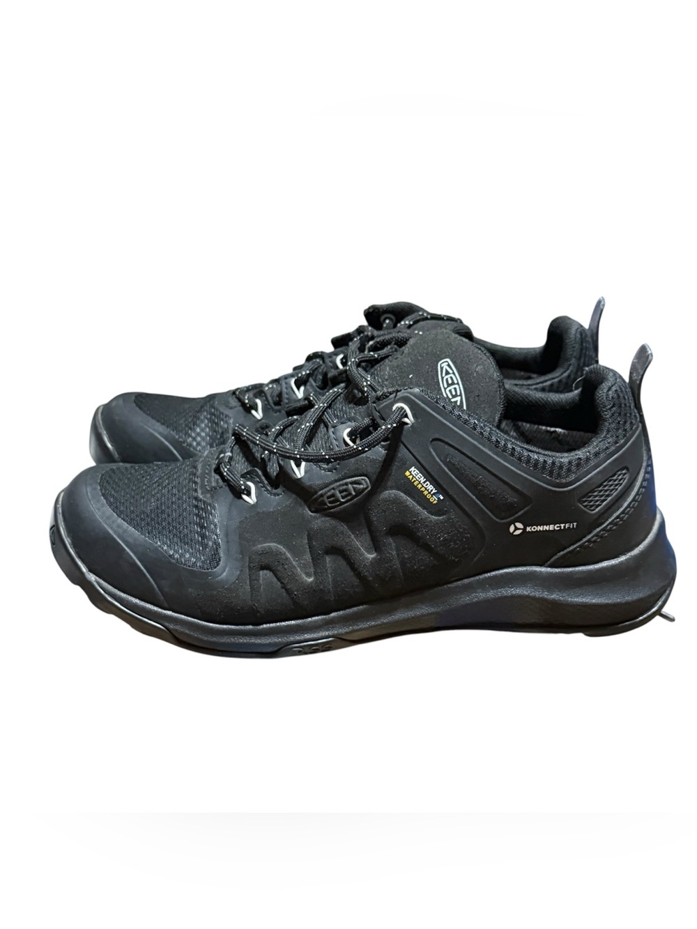 KEEN Explore WP Women’s Waterproof Hiking Shoes Size 7 Black KonnectFit KEEN.DRY - Picture 2 of 10